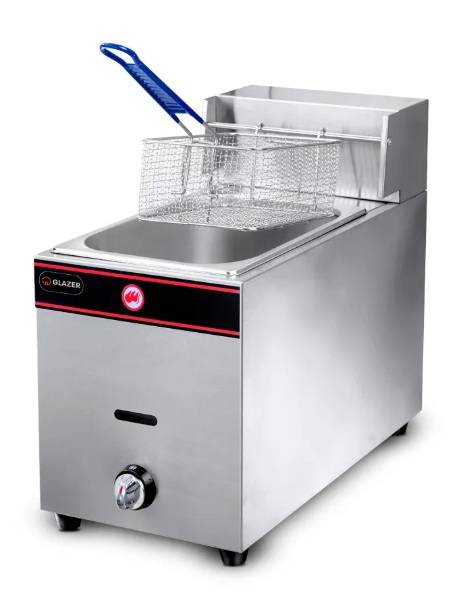 Freidora a gas de 1 tolva capacidad 6 litros Glazer GC-FE6L