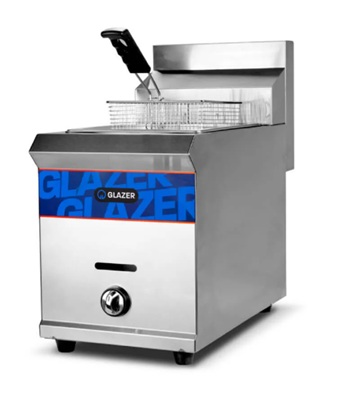 Freidora a gas de 1 tolva capacidad 8 litros Glazer GC-FG8L